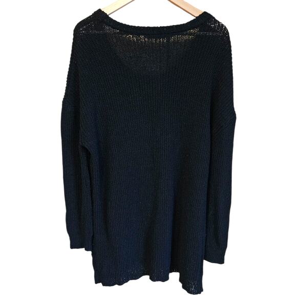 Soft Surroundings Black Knit High Low Scoop Neck Sweater Women’s XL - Picture 5 of 5